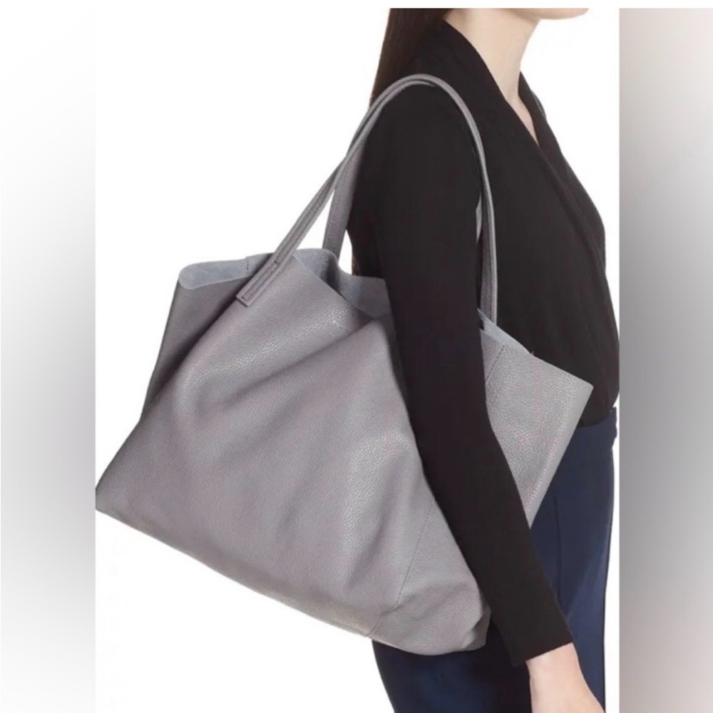 Kurt Geiger The Violet unstructured pebble gray leather large tote - Picture 3 of 11